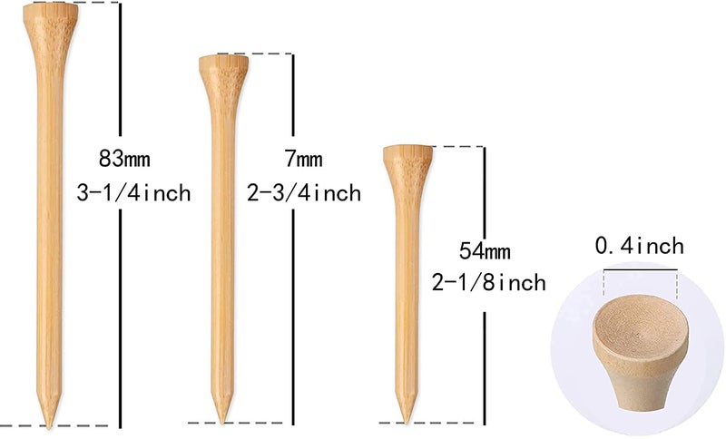 WHAMZ33 W Professional Wooden Golf Tees 2 3/4 inch Tee Pack of 100 Golf Tee - Image 3